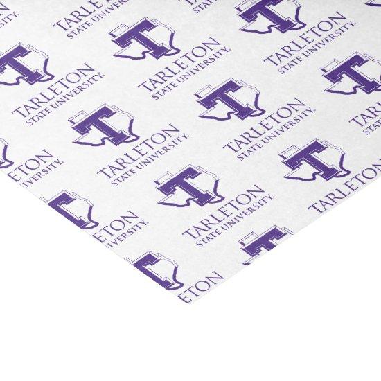 Tarleton State University Logo | Purple T Texas Tissue Paper