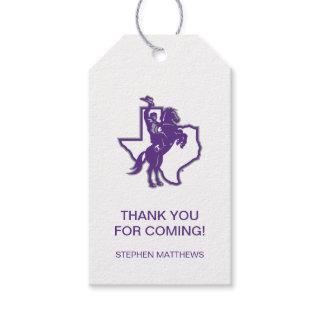 Tarleton State University Texan Rider | Texas Map Gift Tags
