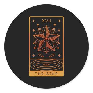 Tarot Card Shirts For Women Occult The Star Tarot Classic Round Sticker