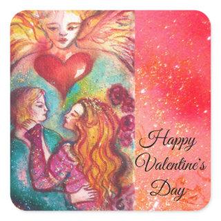 TAROTS OF LOST SHADOWS,LOVERS Valentine's Day Square Sticker