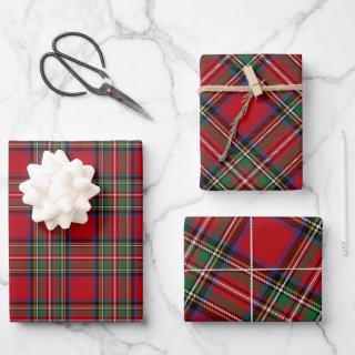 Tartan Clan Stewart Plaid Black Red Family Rustic  Sheets