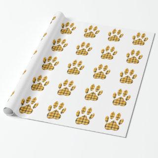 Tartan Dog Paw Print