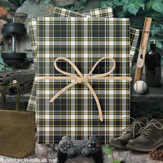 Tartan - Graphite Ivory and Mustard Gold  Sheets