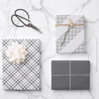 Tartan Gray White Pattern Elegant  Sheets