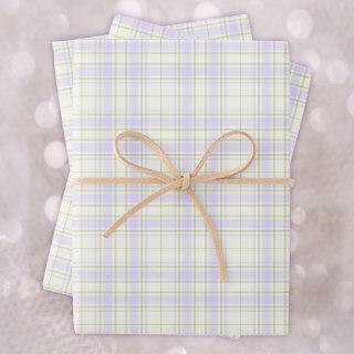 Tartan -Mauve Purple-Sage Green-Extra Light Ivory  Sheets