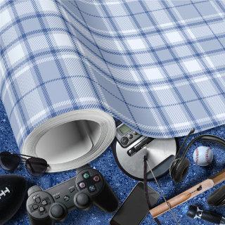 Tartan - Medium blue to Light and Navy Blue