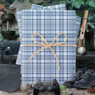 Tartan - Medium blue to Light and Navy Blue  Sheets