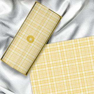 Tartan - Medium Yellow to Dark Yellow Tissue Paper