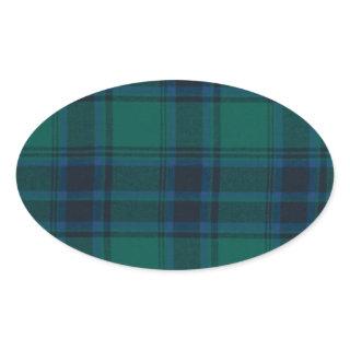 Tartan Oval Stickers