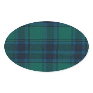 Tartan Oval Stickers