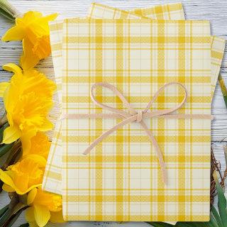 Tartan - Pastel Yellow to Dark Yellow  Sheets
