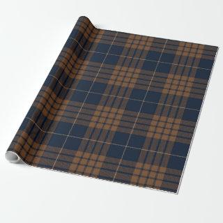 Tartan Plaid Scottish Blue Brown Pattern