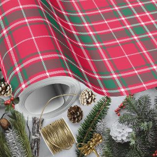 Tartan - Red Green and White
