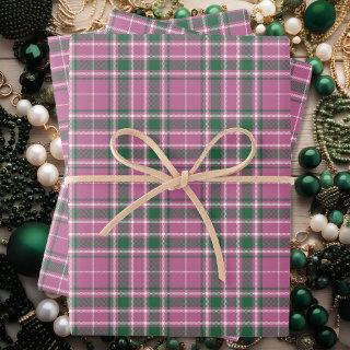 Tartan - Rose Pink-Emerald Green-Ivory  Sheets