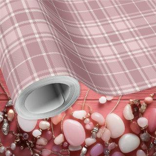 Tartan - Tartan - Dark and Light Pink with Cement
