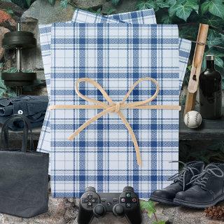 Tartan - Vibrant Pastel blue to Navy Blue  Sheets