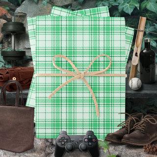 Tartan - Vibrant Pastel Green to Dark Green  Sheets