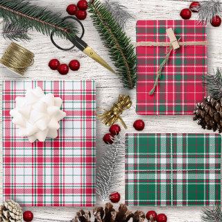 Tartan - White Red and Green Different  Sheets