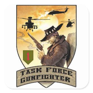 Task Force Gunfighter Patch Square Sticker