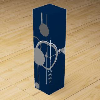 Tattoos Line Art | Abstract Navy Blue Dark Gray Wine Box