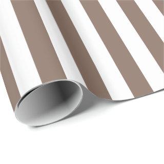 Taupe Brown/White Stripe
