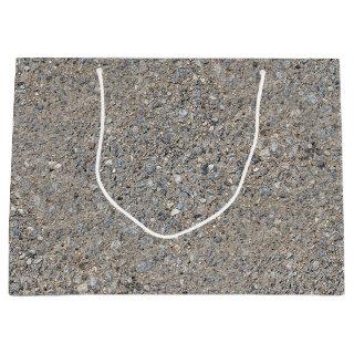 Taupe Concrete Cement Blue Aggregate Sidewalk Large Gift Bag