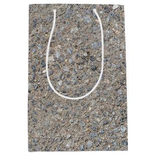 Taupe Concrete Cement Blue Aggregate Sidewalk Medium Gift Bag