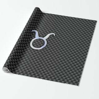 Taurus Zodiac on Charcoal Carbon Fiber Print