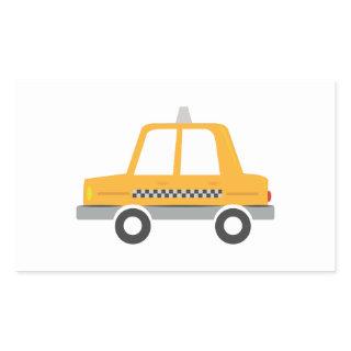 Taxi Cab Rectangular Sticker