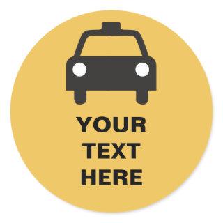 Taxi Icon with custom text Transportation sticker