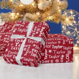 TAYLOR Custom Name With Snowflakes
