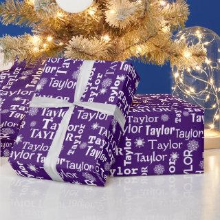 TAYLOR Custom Name With Snowflakes