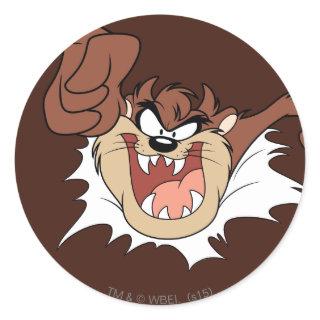 TAZ™ Bursting Through Page Classic Round Sticker