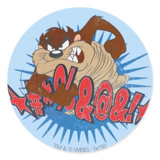 TAZ™ Censored Classic Round Sticker