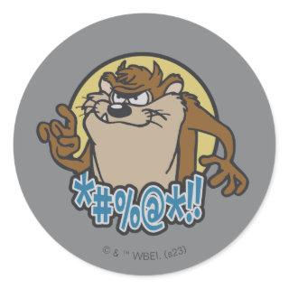 TAZ™ Expletive Circle Graphic Classic Round Sticker