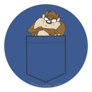 TAZ™ In A Pocket Classic Round Sticker