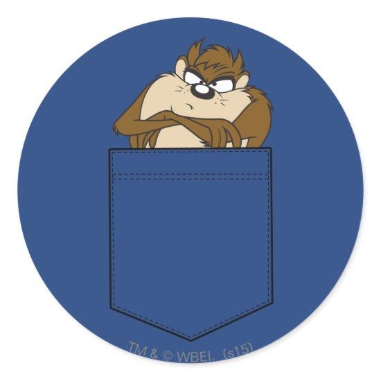 TAZ™ In A Pocket Classic Round Sticker