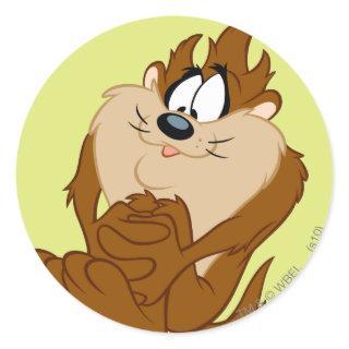 TAZ™ posing 4 Classic Round Sticker