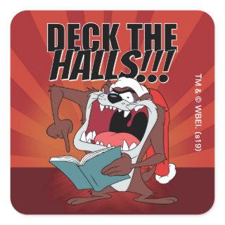 TAZ™ Singing Christmas Carols Square Sticker