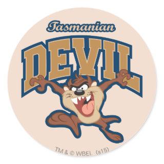 TAZ™ Tasmanian Devil Patch Classic Round Sticker