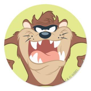 TAZ™ Toothy Grin Classic Round Sticker