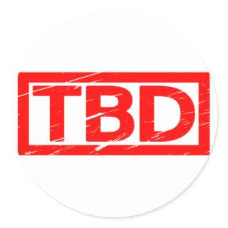 TBD Stamp Classic Round Sticker