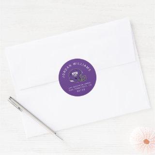 TCU Football Classic Round Sticker