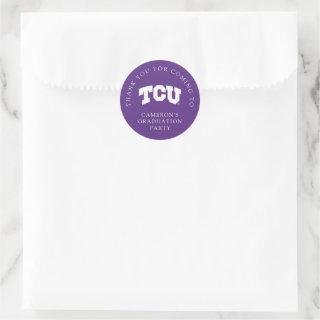 TCU Horned Frogs Graduation Classic Round Sticker