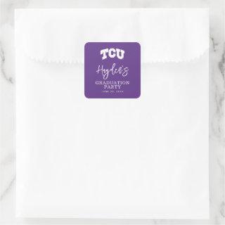 TCU Horned Frogs Graduation Square Sticker