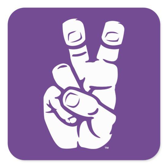 TCU Horned Frogs Hand Symbol Square Sticker