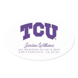 TCU OVAL STICKER