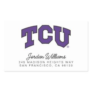 TCU RECTANGULAR STICKER