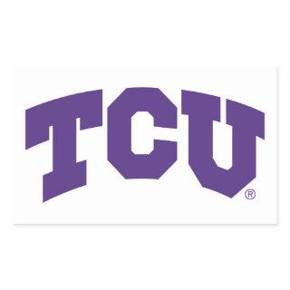 TCU RECTANGULAR STICKER