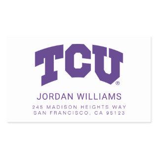 TCU RECTANGULAR STICKER